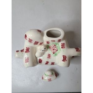 Vintage tea nee by cardinal mini tea pot cat on sofa miniature ceramic figurine